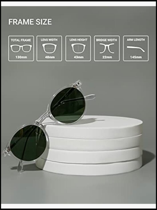 Retro 90s Small Round Sunglasses Polarized UV400 Protection Vintage Shades main image 4